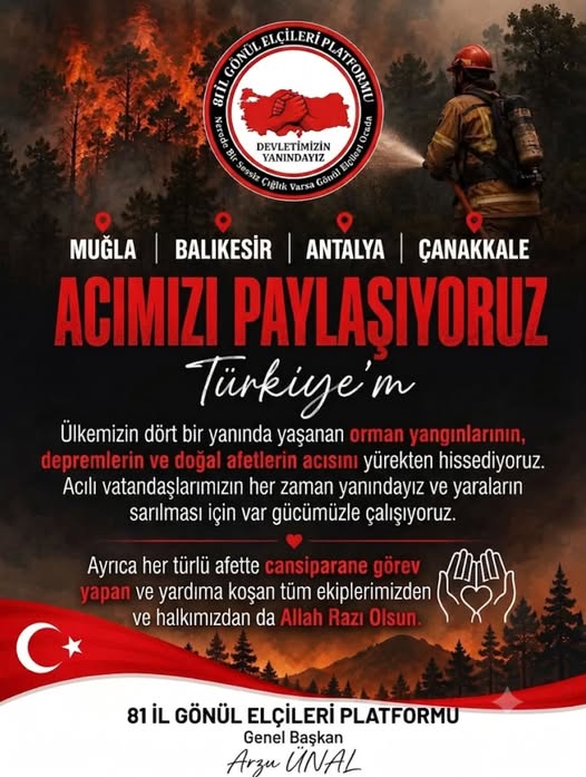 YEŞİL VATAN YANIYOR, HEPİMİZİN YÜREĞİ YANIYOR